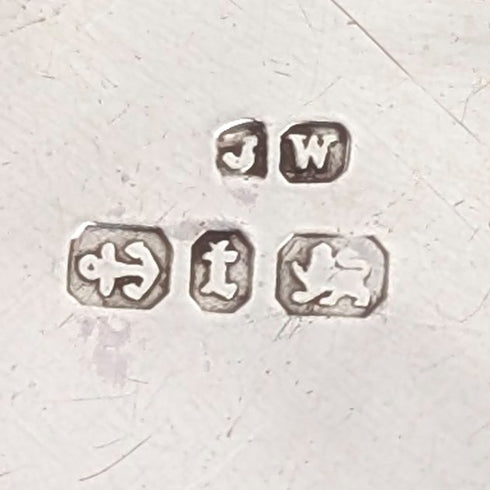 1893 年英國古董純銀扇形盒 14 克 Joseph Whitten